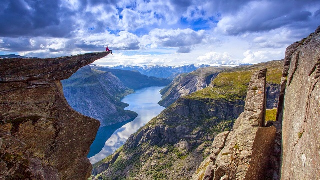 Фьорды Норвегии фото горизонт